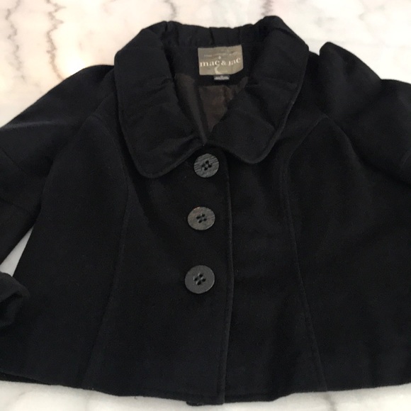 Crop ballon sleeve coat. - Picture 2 of 10